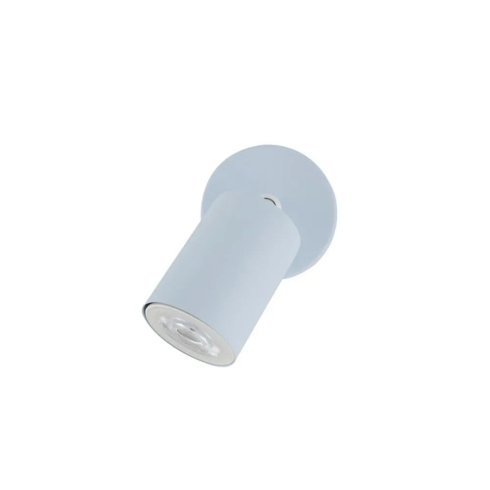 TK Lighting Spotlights > Vægspot Livia, blå, 13 cm, metal, justerbar, GU10