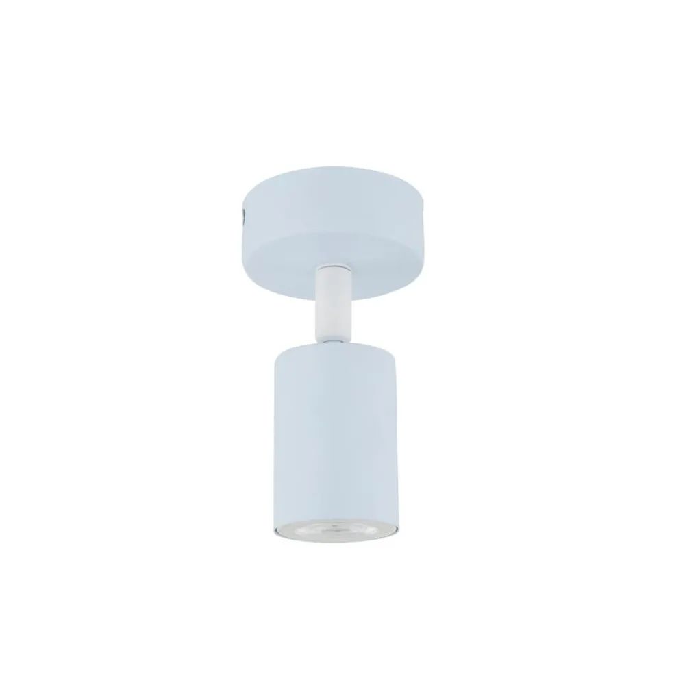 TK Lighting Spotlights > Vægspot Livia, blå, 13 cm, metal, justerbar, GU10