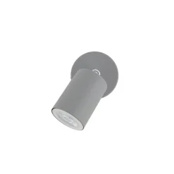 Spotlights ^ TK Lighting Vægspot Livia, grå, 13 cm, metal, justerbar, GU10