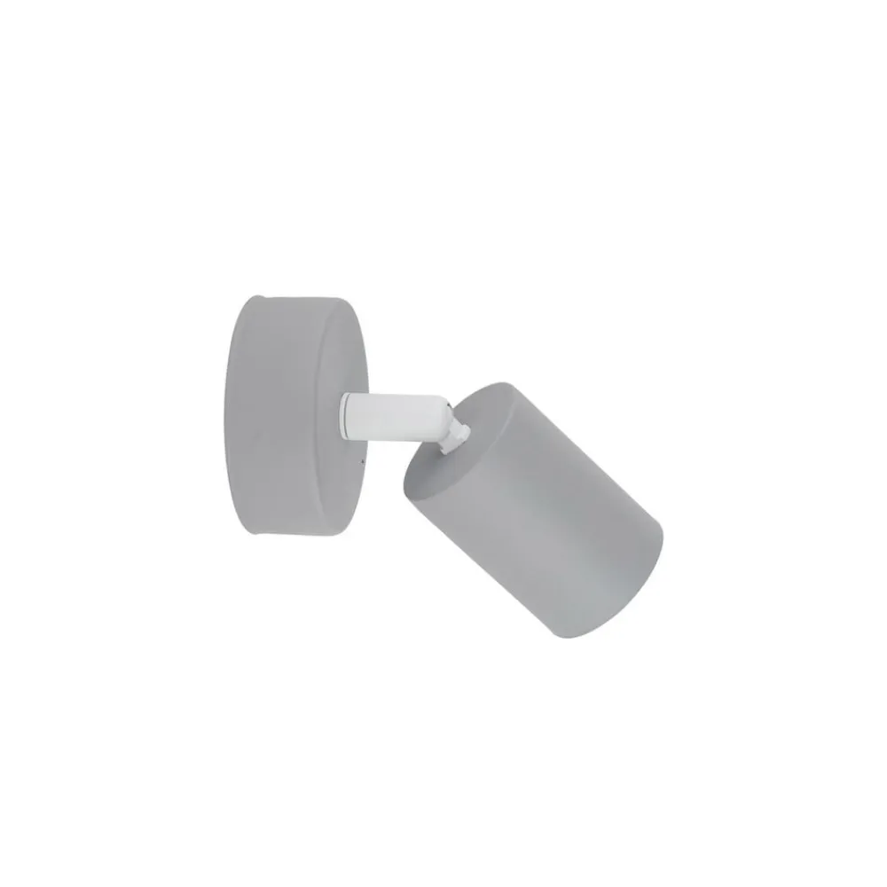Spotlights ^ TK Lighting Vægspot Livia, grå, 13 cm, metal, justerbar, GU10