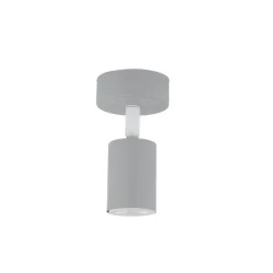 Spotlights ^ TK Lighting Vægspot Livia, grå, 13 cm, metal, justerbar, GU10