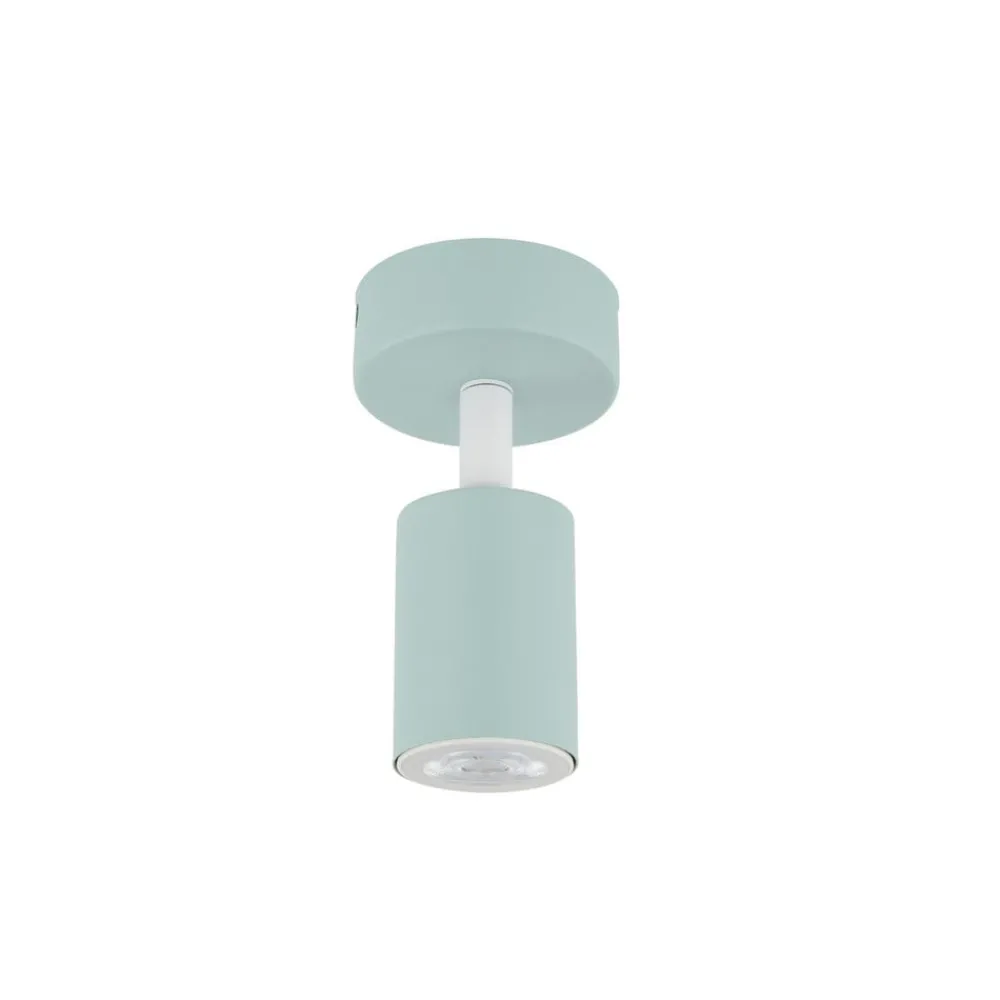Væglamper ^ TK Lighting Vægspot Livia, grøn, 13 cm, metal, justerbar, GU10