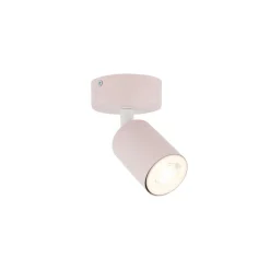 Spotlights ^ TK Lighting Vægspot Livia, lyserød, 13 cm, metal, justerbar, GU10