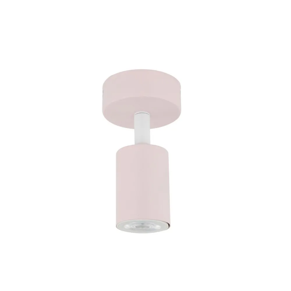 Spotlights ^ TK Lighting Vægspot Livia, lyserød, 13 cm, metal, justerbar, GU10