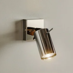 Loftlamper ^ SOLLUX LIGHTING Vægspot Round, krom, 1 lyskilde