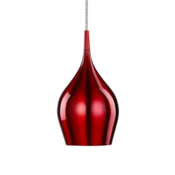 Pendellamper ^ Searchlight Vibrant hængelampe Ø 12 cm, rød