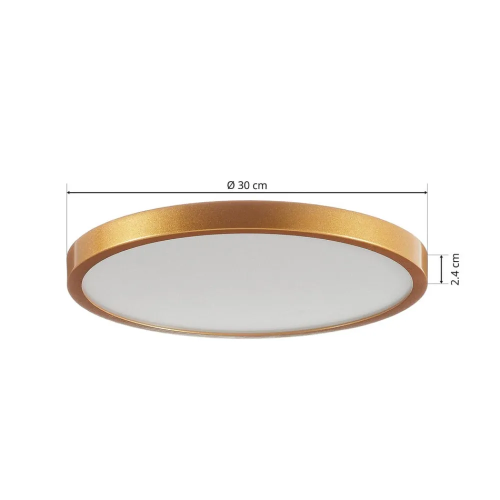 ORION Loftlamper|Loftlamper > Vika LED-loftlampe, rund, mat guld, Ø 30 cm