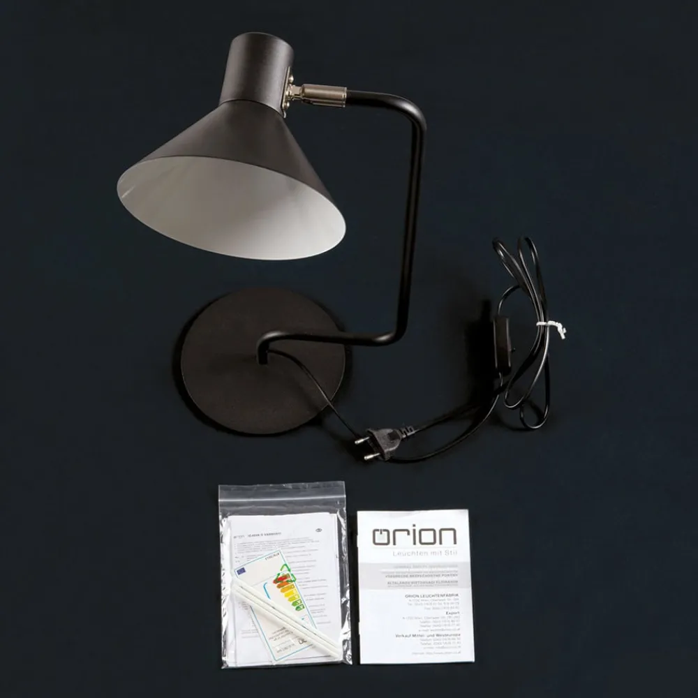 Arbejdsrum/Kontor ^ ORION Viktoria skrivebordslampe, justerbart hoved, sort