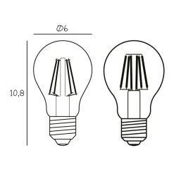 Dæmpbar Led-Pære ^ DESIGN BY US Vilkårlig LED-pære, E27 Ø 6 cm 5 W 2.200 K dæmpbar