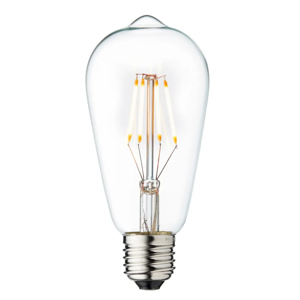 DESIGN BY US Dæmpbar Led-Pære > Vintage LED-pære, E27, 3,5 W, 2.200 K, klar, dæmpbar