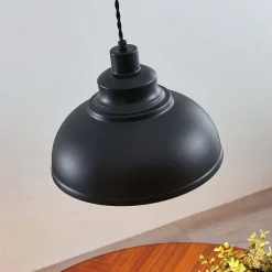 Lindby Pendellamper|Pendellamper > Vintage pendellampe Albertine, metal, sort