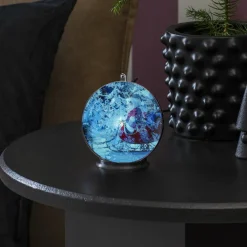Julepynt ^ Konstsmide Christmas Vinterlandskab 3D-hologramkugle, 42 LED’er