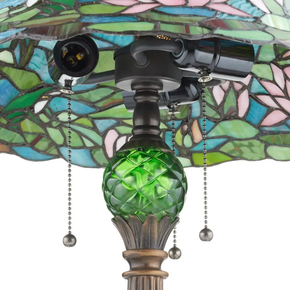 Clayre&Eef Bordlamper > Waterlily fortryllende bordlampe i Tiffany-stil