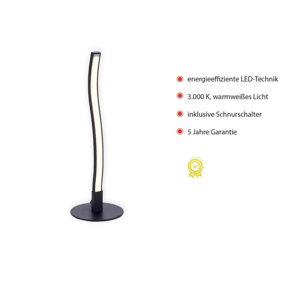Bordlamper ^ JUST LIGHT. GmbH Wave LED-bordlampe 3.000K 30cm sort