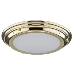 Elstead Loftlamper > Welland IP44 LED-loftlampe, poleret messing