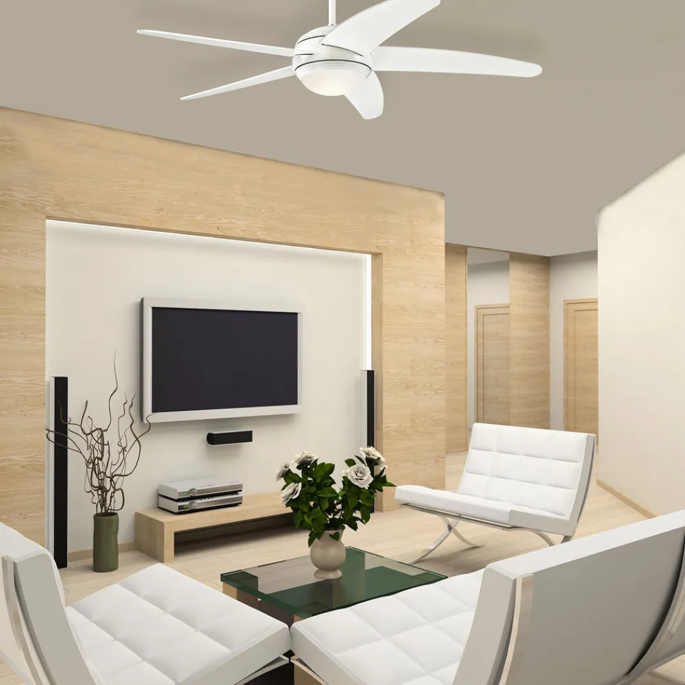 Westinghouse Loftventilatorer > LED-loftventilator Bendan, hvid, støjsvag