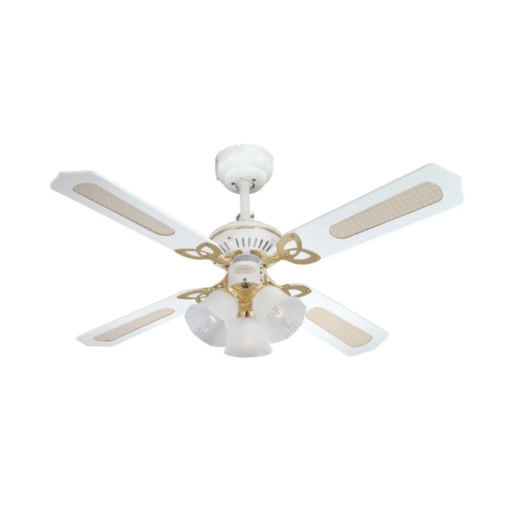 Loftventilatorer ^ Westinghouse Princess Trio ventilator hvid 105 cm