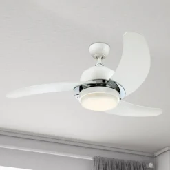 Loftventilatorer ^ Westinghouse Simone ventilator, LED-pære, hvid