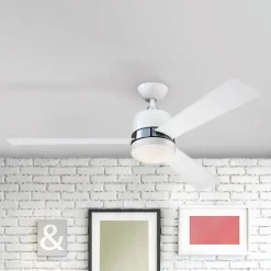 Westinghouse Loftventilatorer > Tristan ventilator, lys, hvid/ahorn