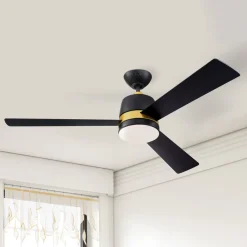 Loftventilatorer ^ Westinghouse Tristan ventilator sort/kirsebær