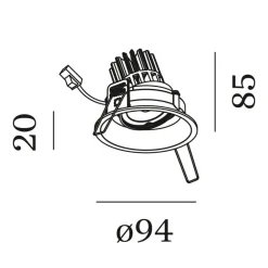 Wever & Ducré Lighting Indbygningsspots > WEVER & DUCRÉ Deep Adjust indbygget 2.700K hvid