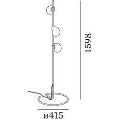 Gulvlamper ^ Wever & Ducré Lighting WEVER & DUCRÉ Dro 1.0 Comp gulvlampe sort og hvid