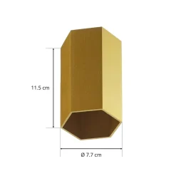 Væglamper|Væglamper ^ Wever & Ducré Lighting WEVER & DUCRÉ Hexo mini 1.0 Væglampe 11,5 cm guld