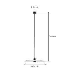 Wever & Ducré Lighting Pendellamper > WEVER & DUCRÉ Mirro 2.0 Pendel 250 cm sort/krom