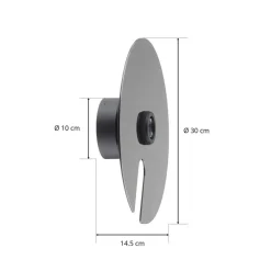 Wever & Ducré Lighting Væglamper > WEVER & DUCRÉ Mirro 1.0 væg 30cm sort/krom