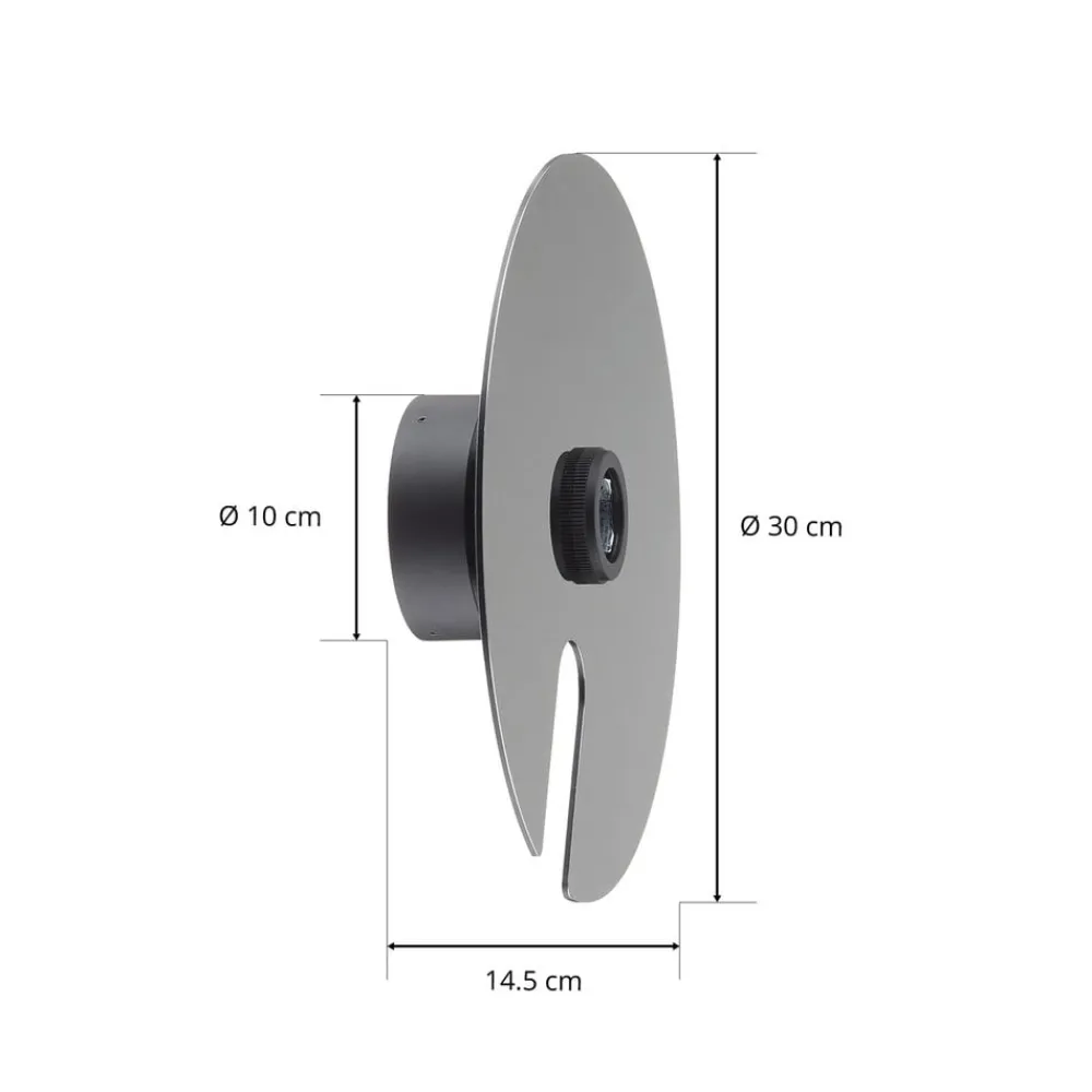 Wever & Ducré Lighting Væglamper > WEVER & DUCRÉ Mirro 1.0 væg 30cm sort/krom