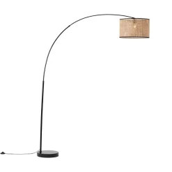 Brilliant Gulvlamper > Wiley buet gulvlampe med rattan