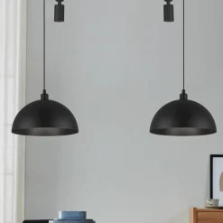 EGLO Pendellamper > Winkworth pendellampe, sort, længde 118 cm, metal, 2 lyskilder.