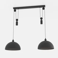 EGLO Pendellamper > Winkworth pendellampe, sort, længde 118 cm, metal, 2 lyskilder.