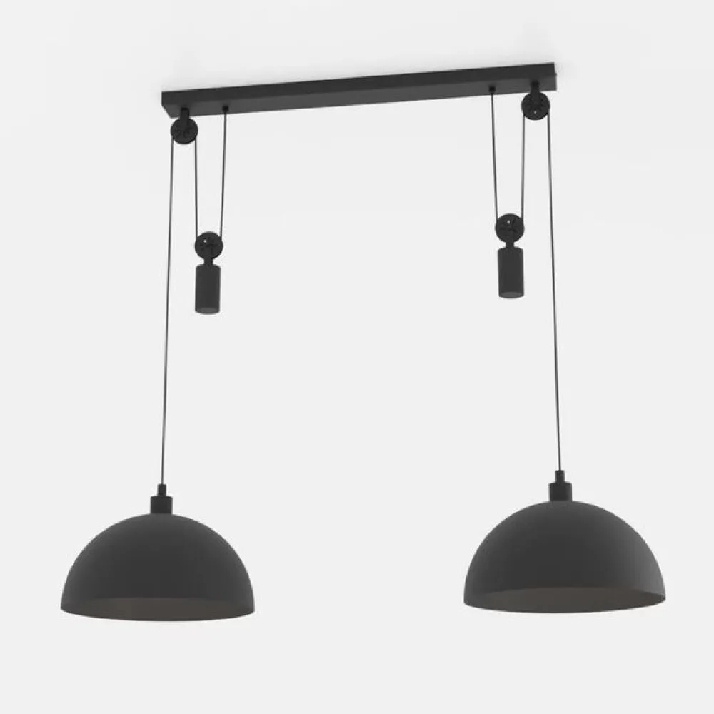 EGLO Pendellamper > Winkworth pendellampe, sort, længde 118 cm, metal, 2 lyskilder.