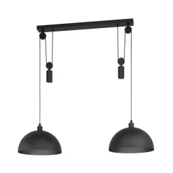 EGLO Pendellamper > Winkworth pendellampe, sort, længde 118 cm, metal, 2 lyskilder.