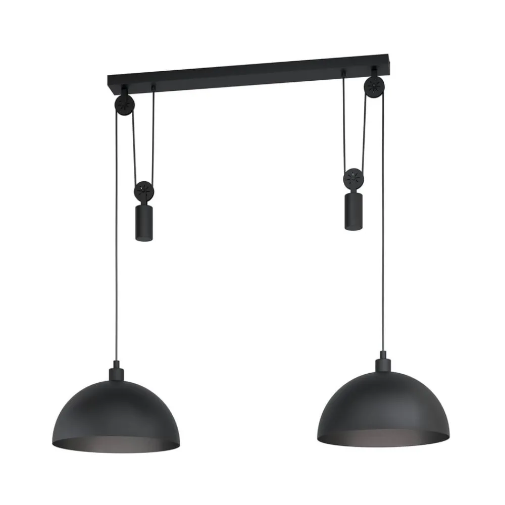 EGLO Pendellamper > Winkworth pendellampe, sort, længde 118 cm, metal, 2 lyskilder.