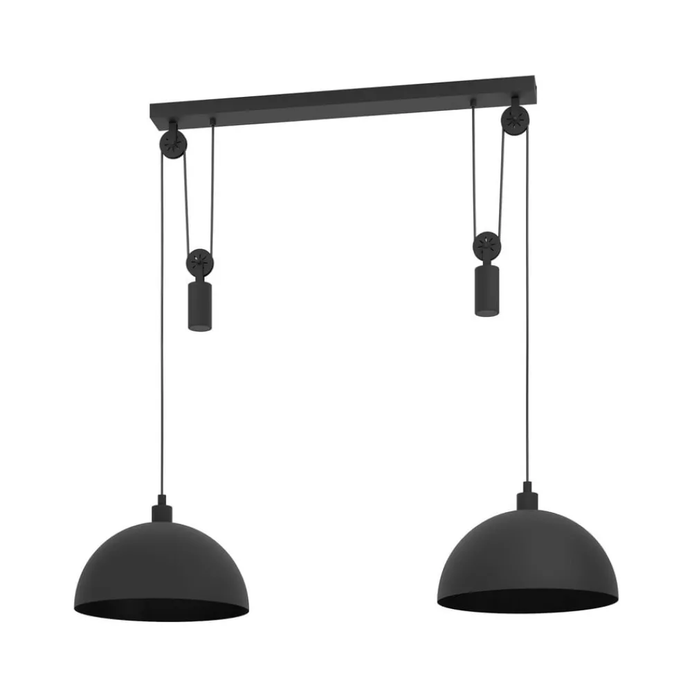 EGLO Pendellamper > Winkworth pendellampe, sort, længde 118 cm, metal, 2 lyskilder.