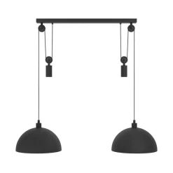 EGLO Pendellamper > Winkworth pendellampe, sort, længde 118 cm, metal, 2 lyskilder.
