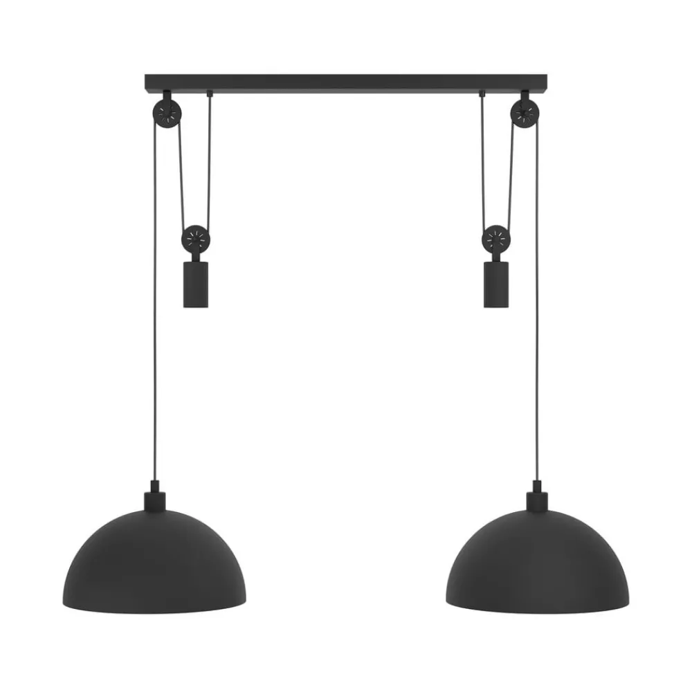 EGLO Pendellamper > Winkworth pendellampe, sort, længde 118 cm, metal, 2 lyskilder.