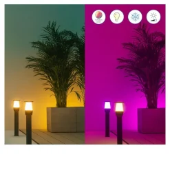 Gadebelysning ^ WiZ Elpas LED-gadelampe sort RGBW udvidelse