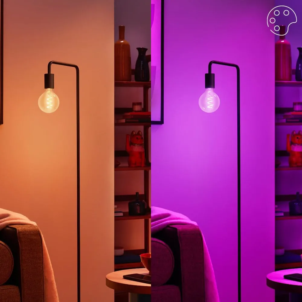 WiZ Dæmpbar Led-Pære|Filament Pære > G95 LED-filamentpære globe WiFi E27 6,3 W RGBW