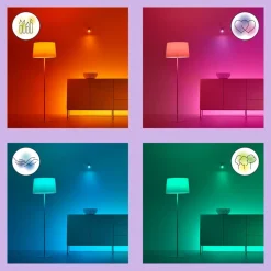 WiZ Dæmpbar Led-Pære|Smarte Lyskilder > P45 LED-pære E27 4,9 W dråbeformet satineret RGBW