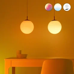 WiZ Dæmpbar Led-Pære|Smarte Lyskilder > P45 LED-pære E27 4,9 W dråbeformet satineret RGBW