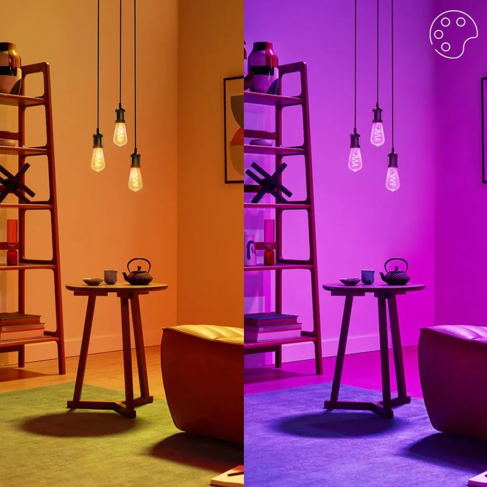 WiZ Dæmpbar Led-Pære|Filament Pære > ST64 LED-filamentpære WiFi E27 6,3 W RGBW