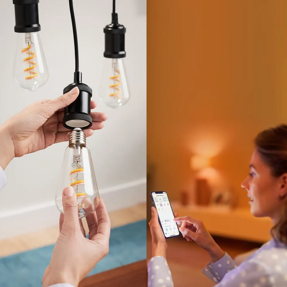 WiZ Dæmpbar Led-Pære|Filament Pære > ST64 LED-filamentpære WiFi E27 6,3 W RGBW