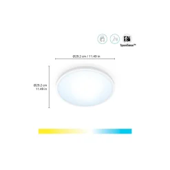 Gang|Loftlamper ^ WiZ SuperSlim LED-loftslampe CCT Ø29cm hvid