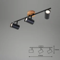 Briloner Loftlamper|Spotlights > Wood & Style 2920 loftspot, 3 lyskilder