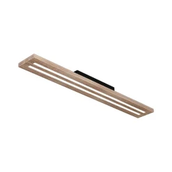 MCJ Loftlamper > Woody LED-loftlampe, længde 80 cm, eg/sort, 3.000 K
