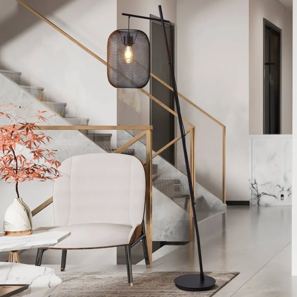EGLO Gulvlamper|Gulvlamper > Wrington gulvlampe, højde 194 cm, sort, stål
