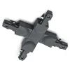 Skinnesystem ^ Trio Lighting X-connector DUOline 2-fase skinne, sort mat